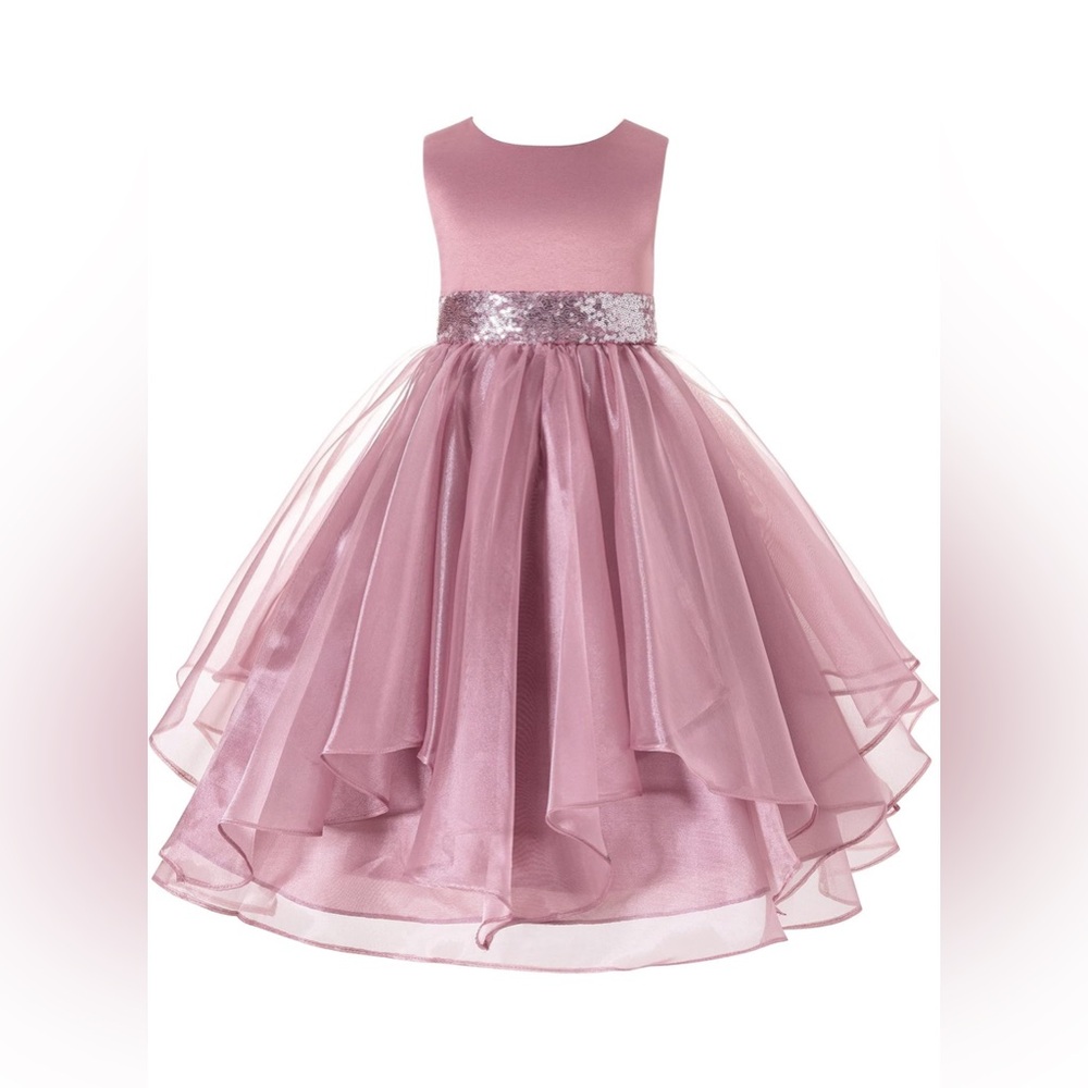 Mauve flower girl dress